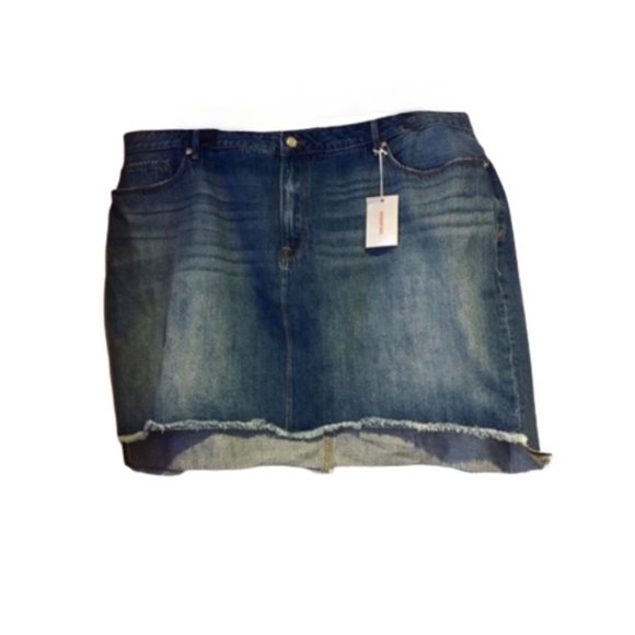 NWT Good American Jean Skirt Plus Size 24 - Picture 3 of 7